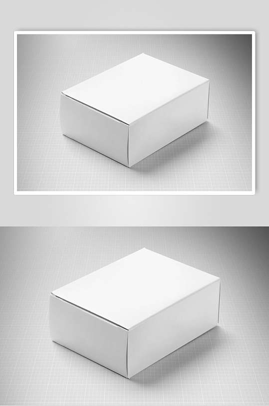 简约白色长型方块盒子样机