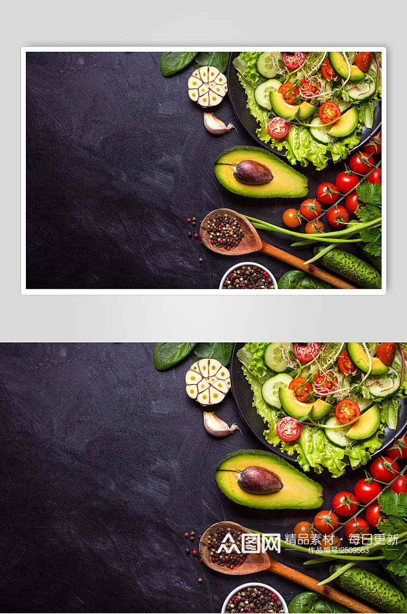 美味蔬菜沙拉高档西餐美食摄影图素材