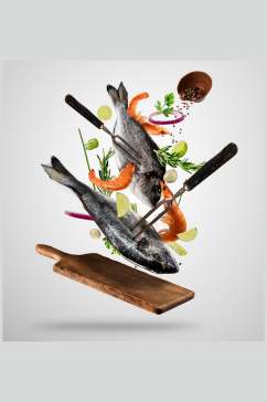 美味海鱼海鲜食物食材烹饪摄影图
