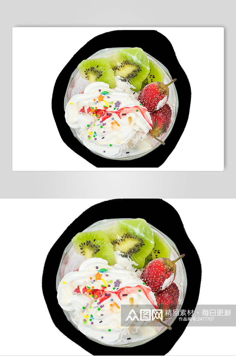 新鲜食物冰淇淋水果素材素材
