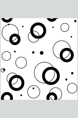 圆圈黑白纹理矢量素材