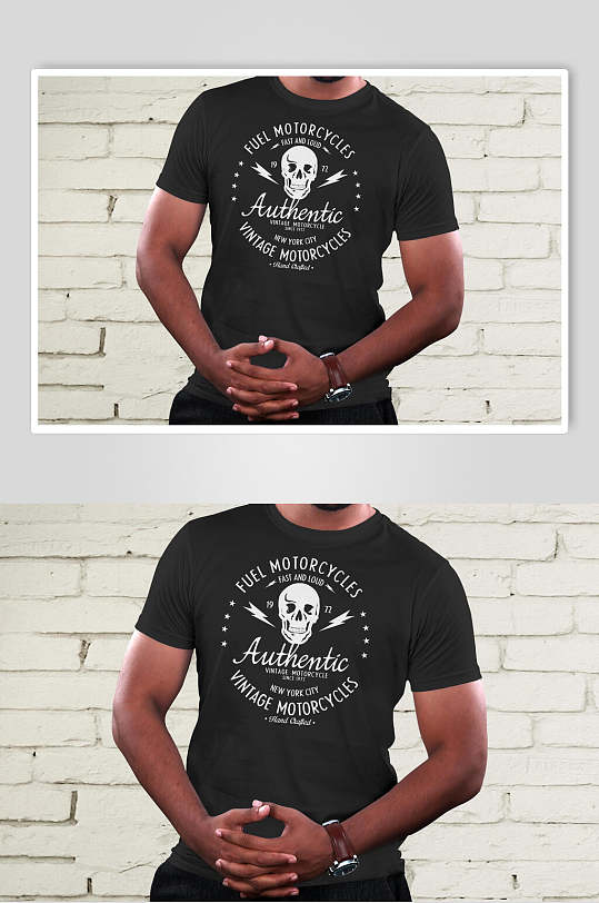 黑色t恤短袖衣服样机