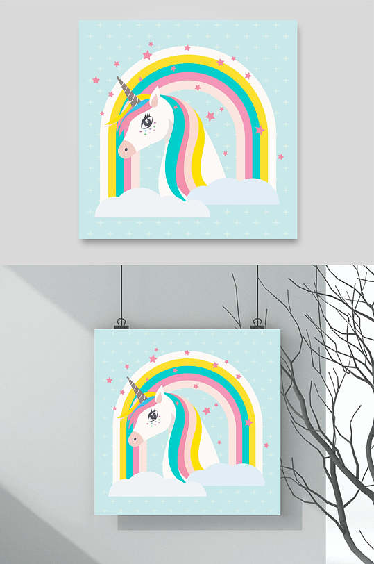 绿发独角兽卡通素材立即下载绿独角兽卡通素材绿发独角兽卡通素材绿发