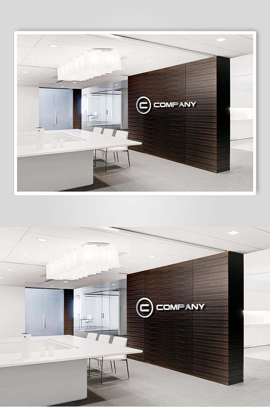 极简典雅大气公司形象墙样机