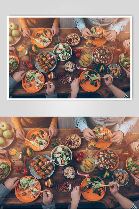 盛宴食物食材烹饪摄影图