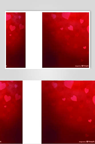 光点红色爱心情人节贺卡矢量元素