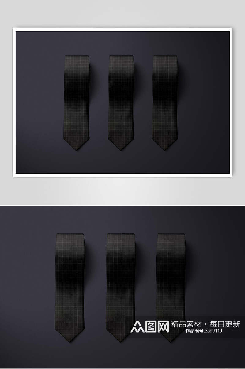 黑色高端领带样机素材