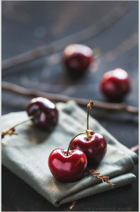 樱桃食品美食甜品摄影图