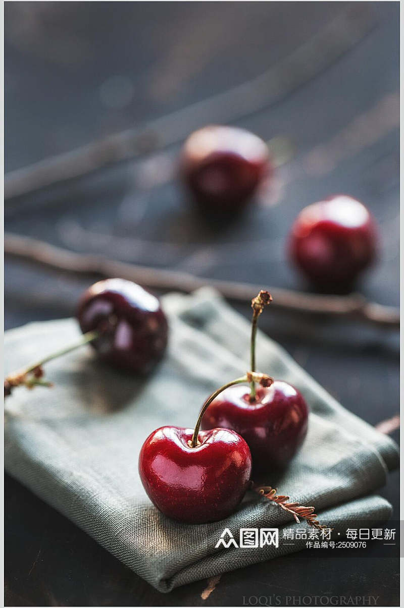 樱桃食品美食甜品摄影图素材