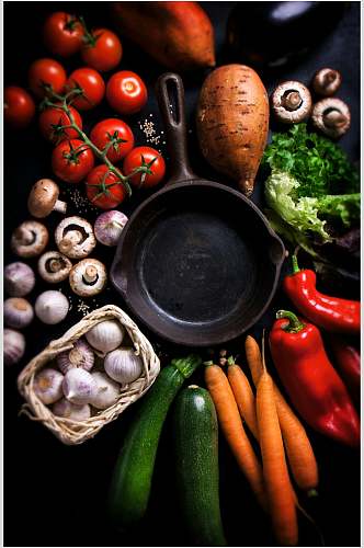 有机蔬菜食物美食摄影图