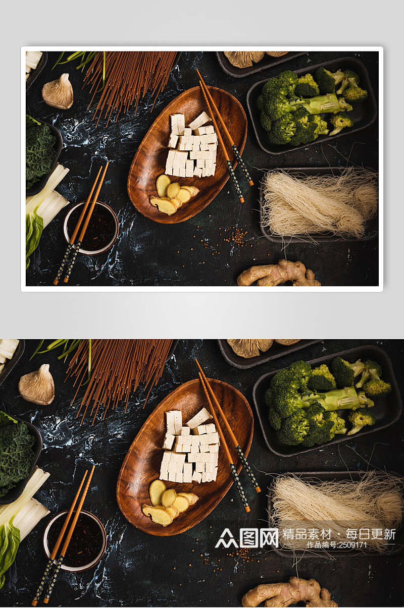 精选食材高档西餐美食摄影图素材
