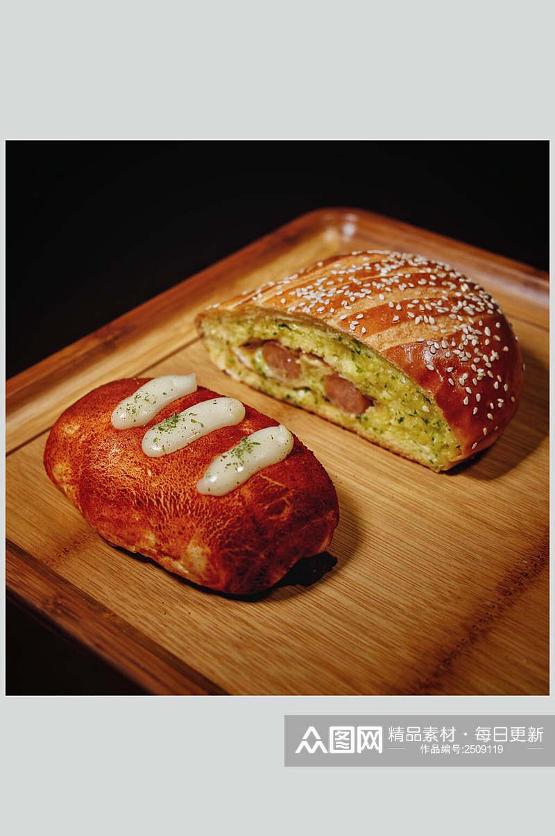 健康美味面包食品美食甜品摄影图素材