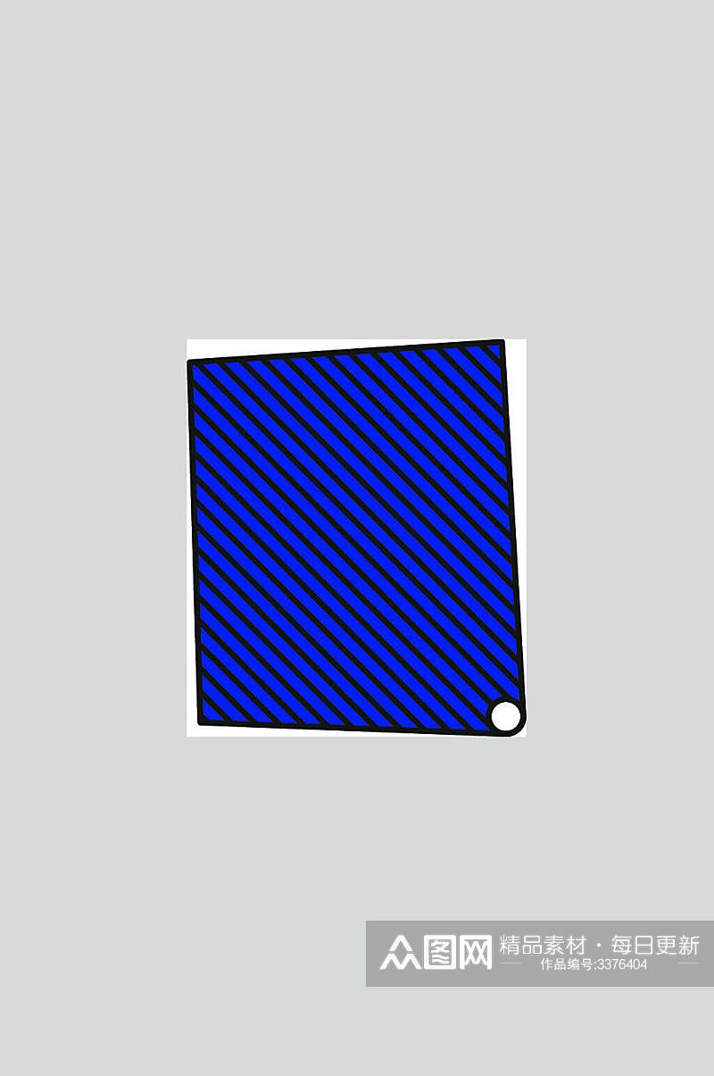 蓝色孟菲斯线条矢量素材素材