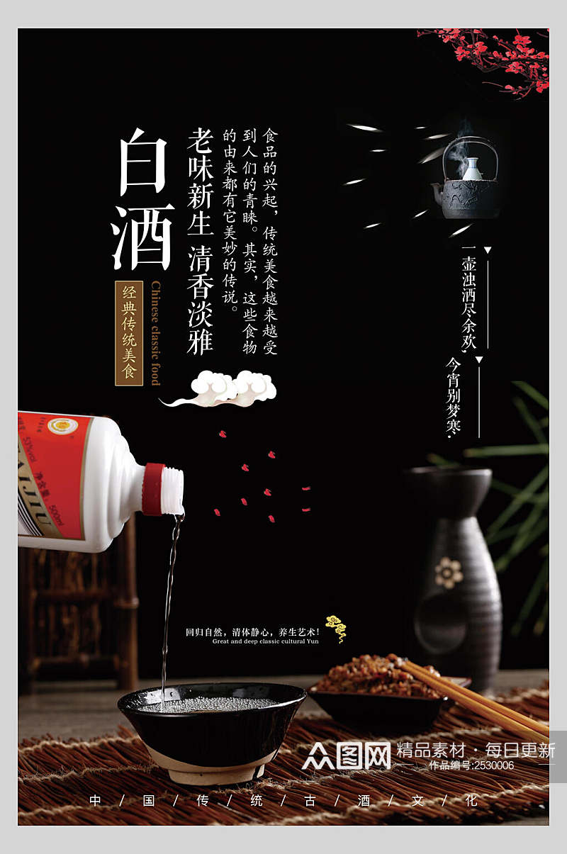 中国风白酒文化宣传海报素材