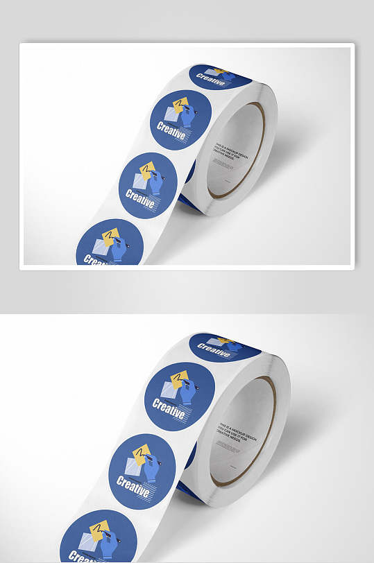 时尚英文不干胶贴纸样机