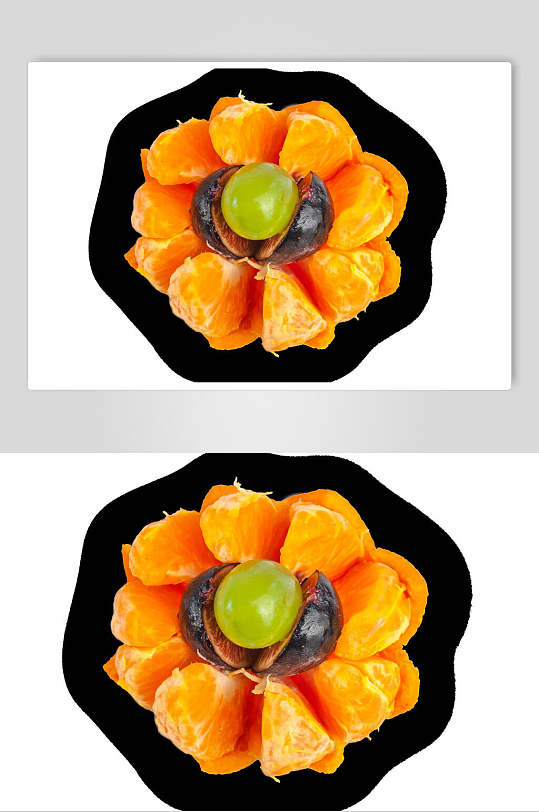 精品橘子瓣水果素材