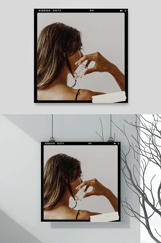 人物时尚INS风艺术抽象背景-众图网