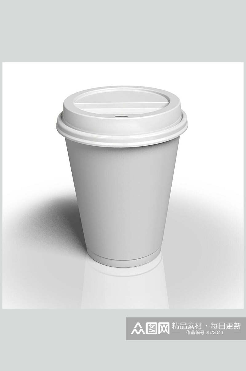 白色素杯咖啡包装样机素材