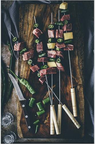 串串烧烤食物美食摄影图
