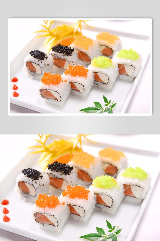 海鲜鱼籽寿司日韩料理美食高清图片