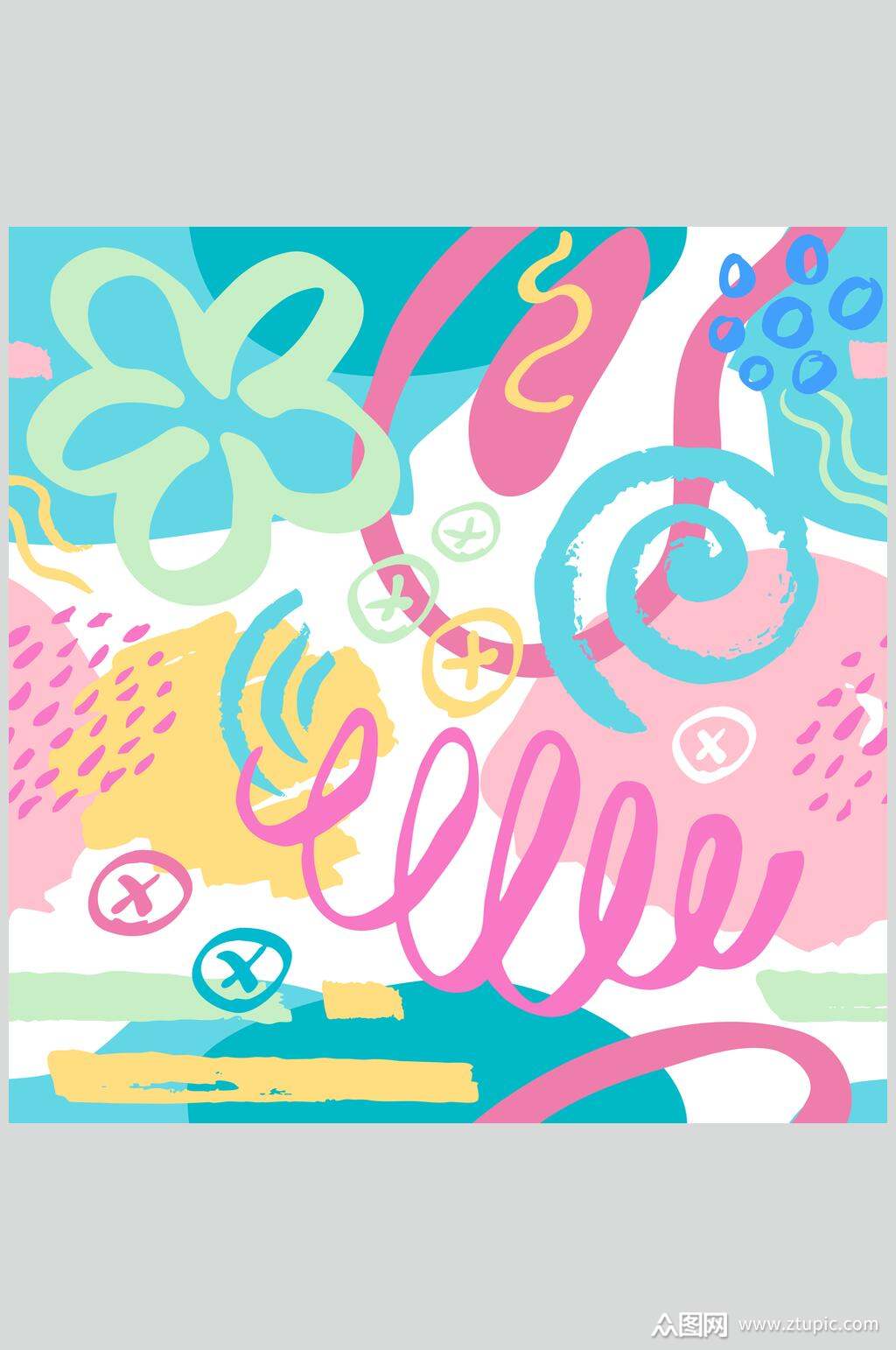 唯美卡通时尚抽象背景图片