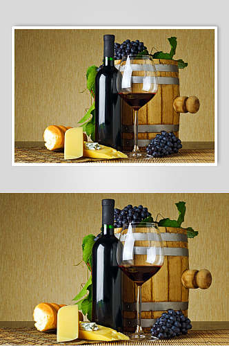 清新干红葡萄酒图片