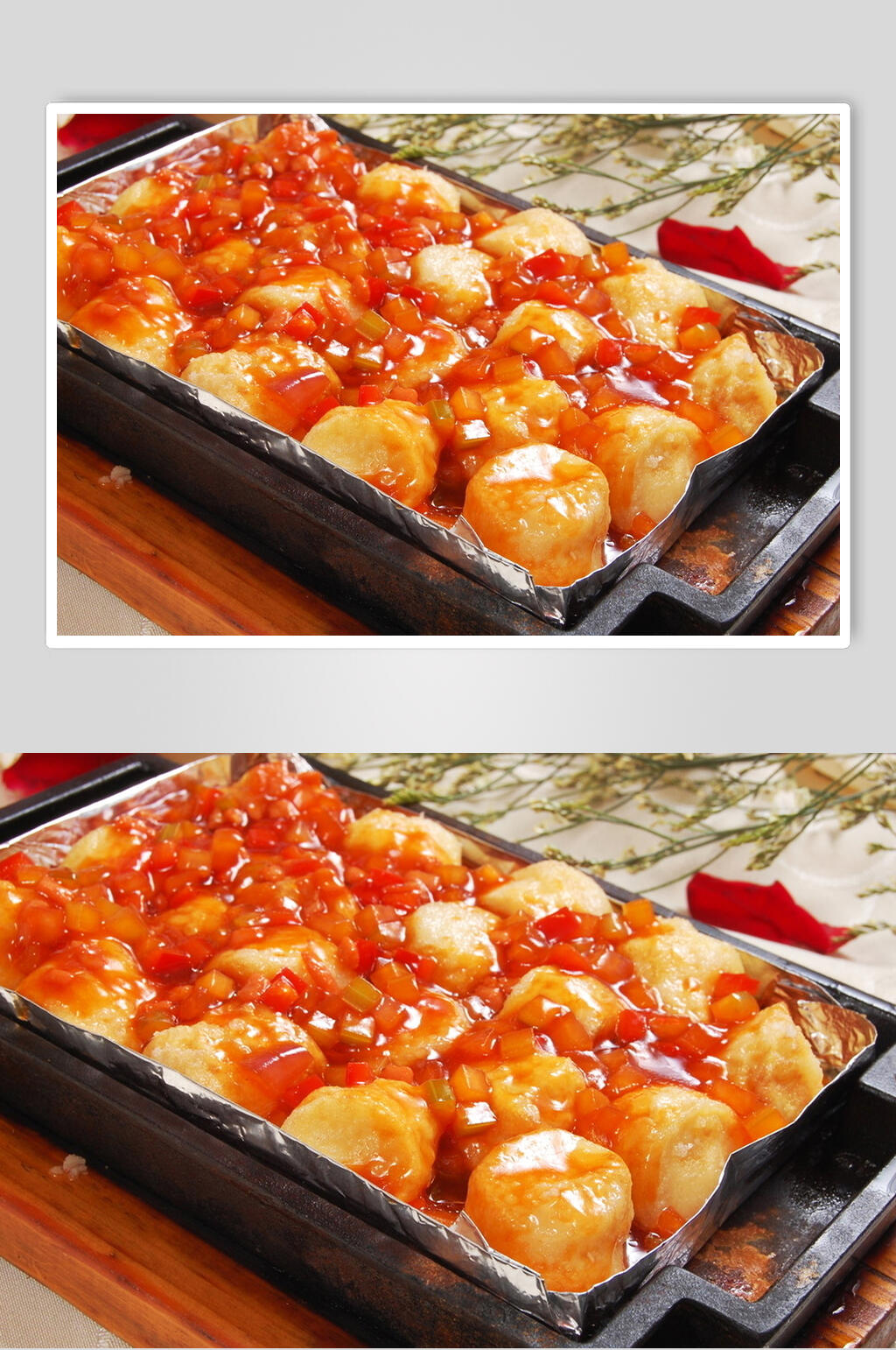 香辣美食铁板豆腐图片素材