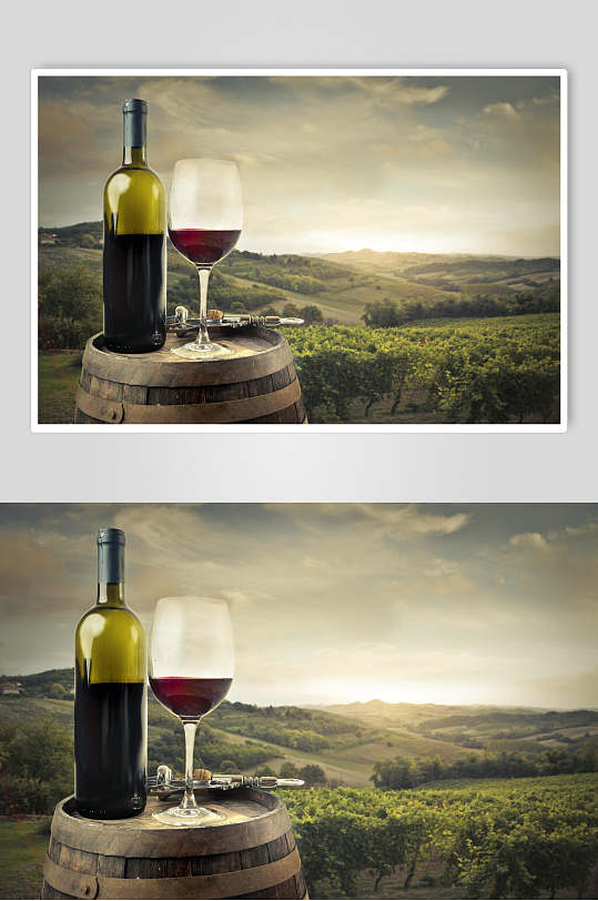 清新自然干红葡萄酒图片