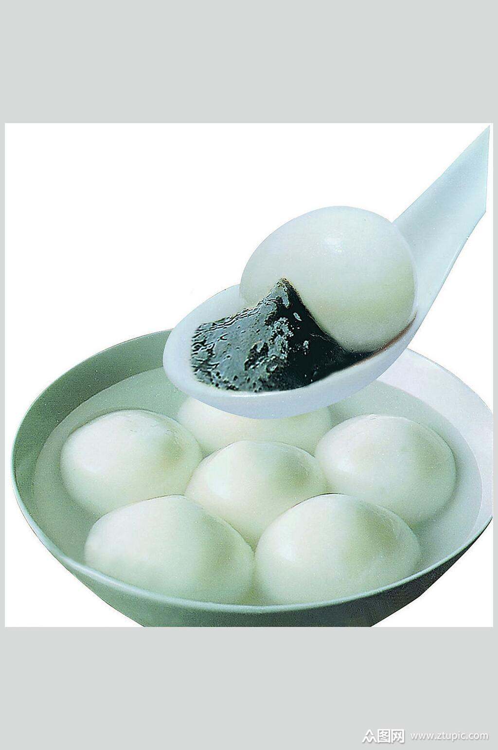 鲜香美味黑芝麻元宵汤圆图片