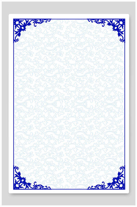 蓝白清新高端创意青花瓷纹理背景