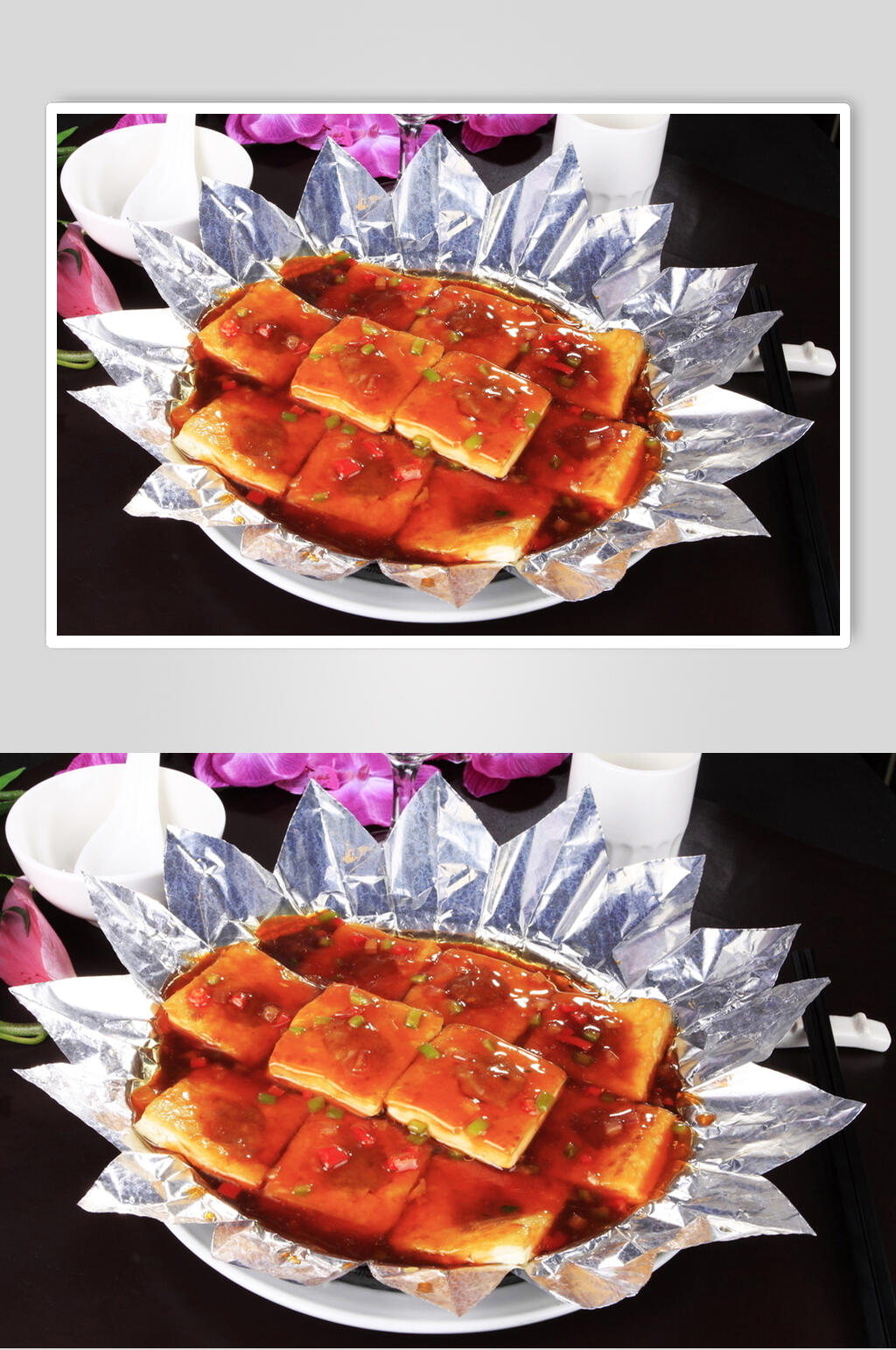 香辣铁板豆腐高清图片素材