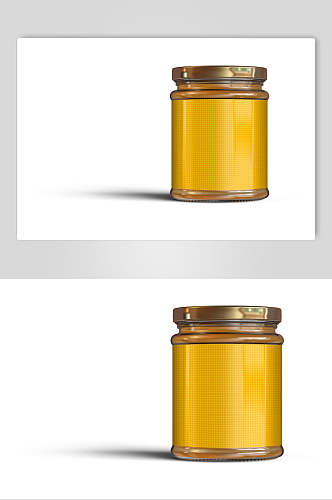 传统玻璃蜂蜜罐头瓶样机