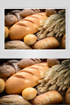 招牌食品烤面包美食图片