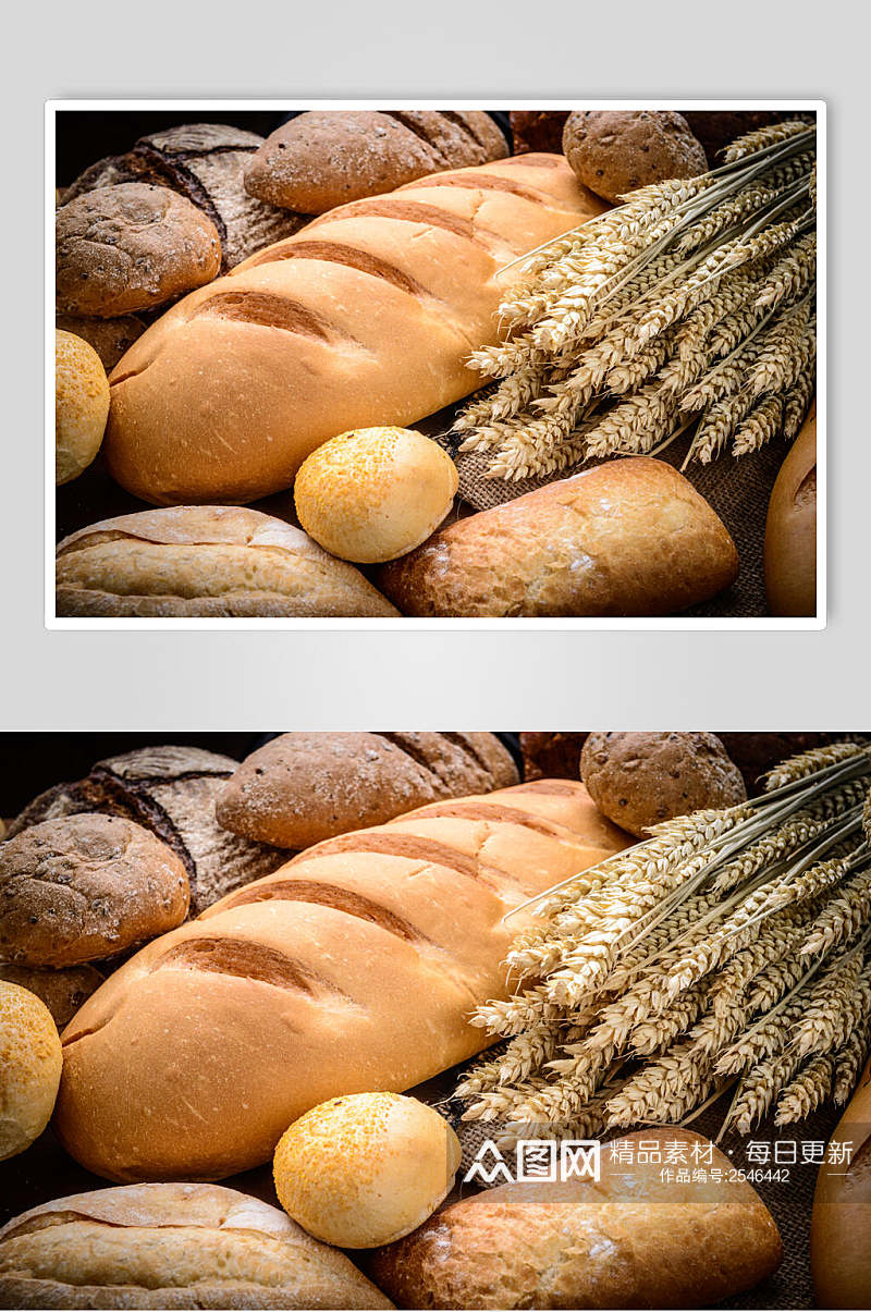 招牌食品烤面包美食图片素材