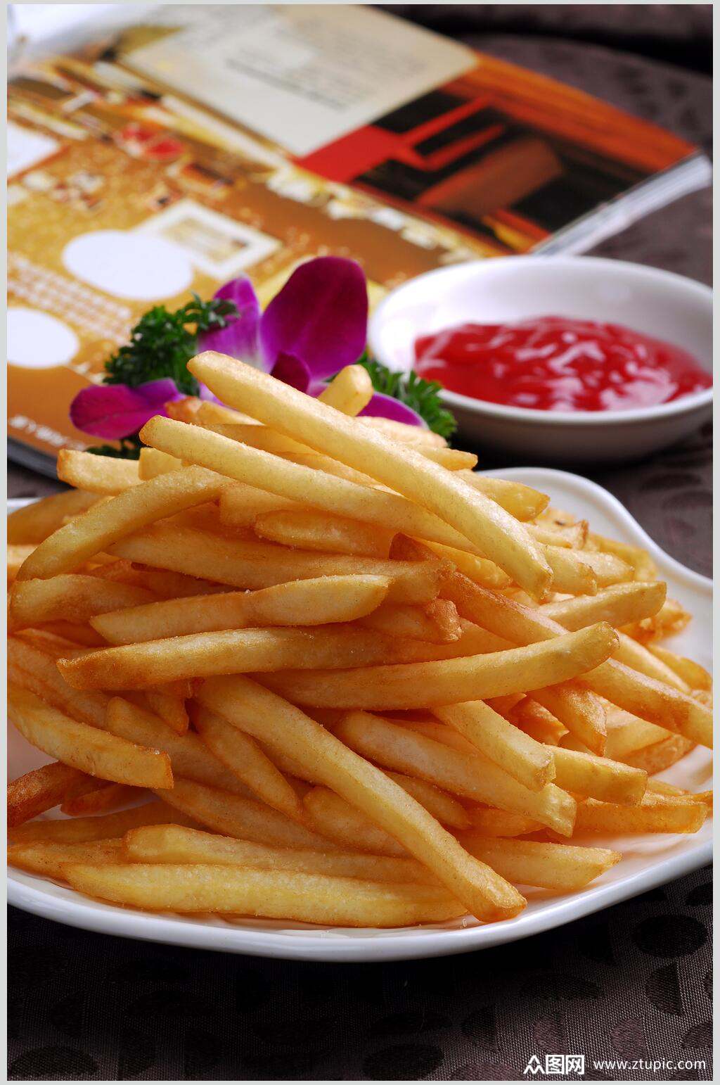 经典小吃薯条图片