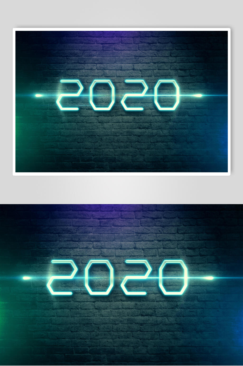科技风2020年立体字样机素材