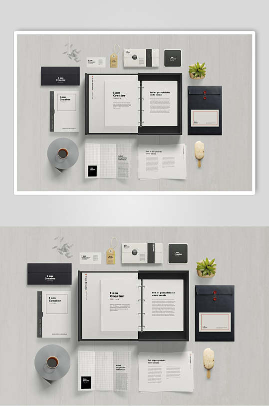 办公笔记本企业公司品牌vi样机