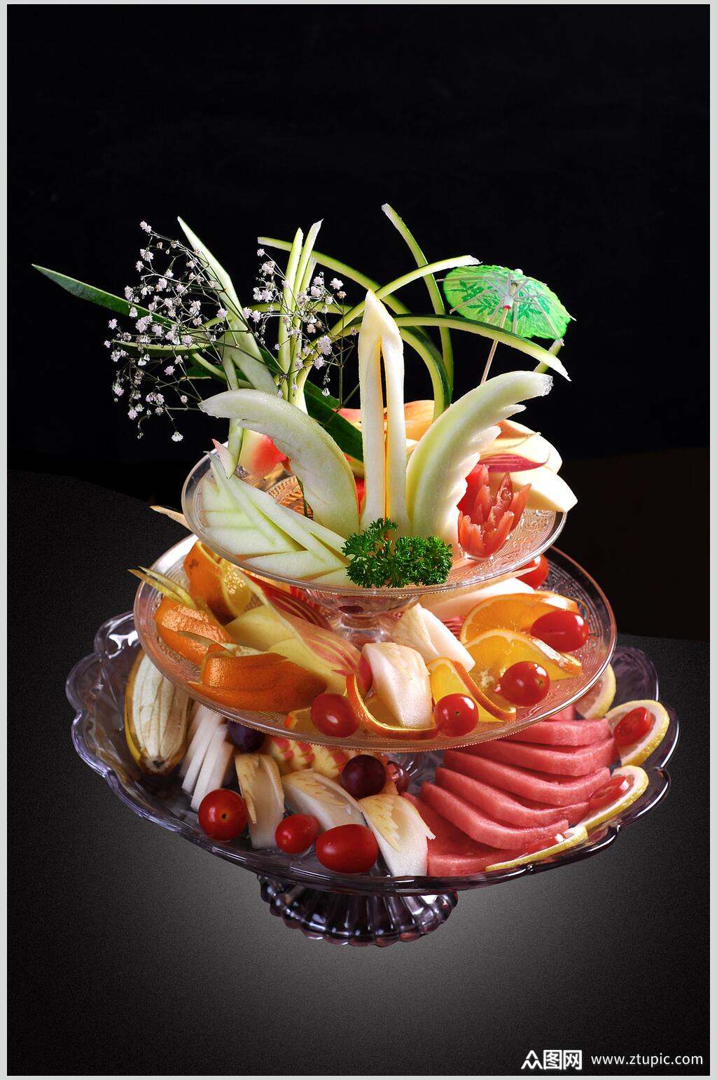 果盘四季水果拼盘图片素材