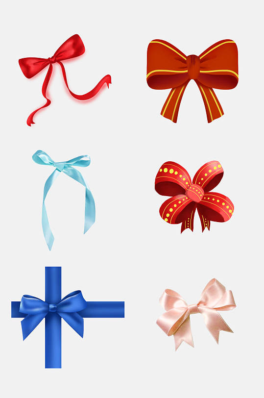 精致时尚蝴蝶结礼品丝带免抠素材