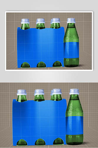 绿色玻璃瓶饮料样机