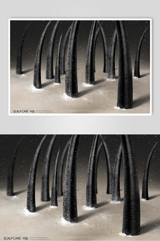 头发头皮发根素材