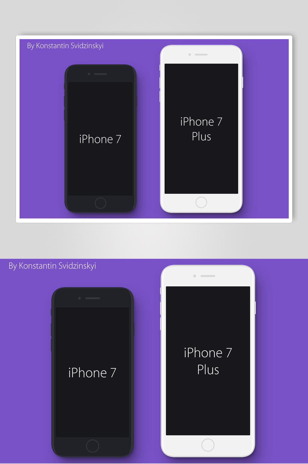 紫色iPhone手机样机素材