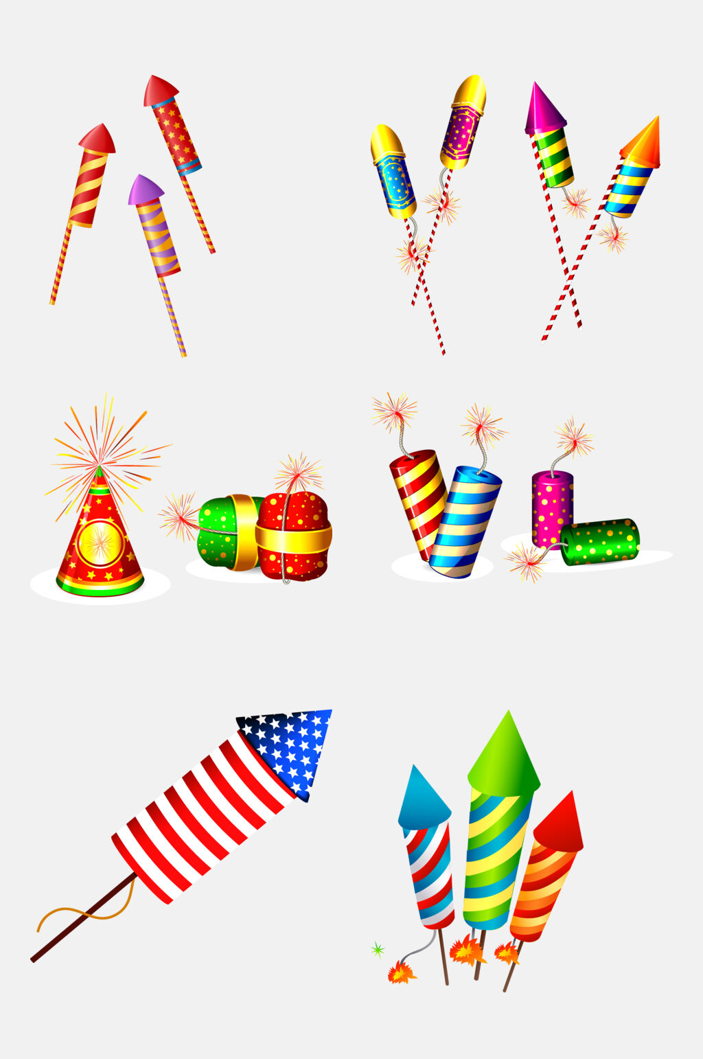炫彩新年鞭炮免抠素材素材