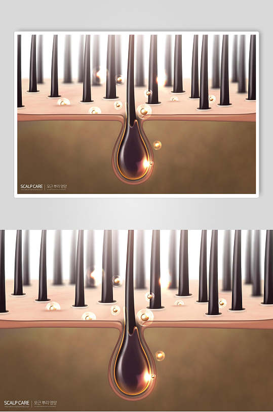 发根漫画头发素材