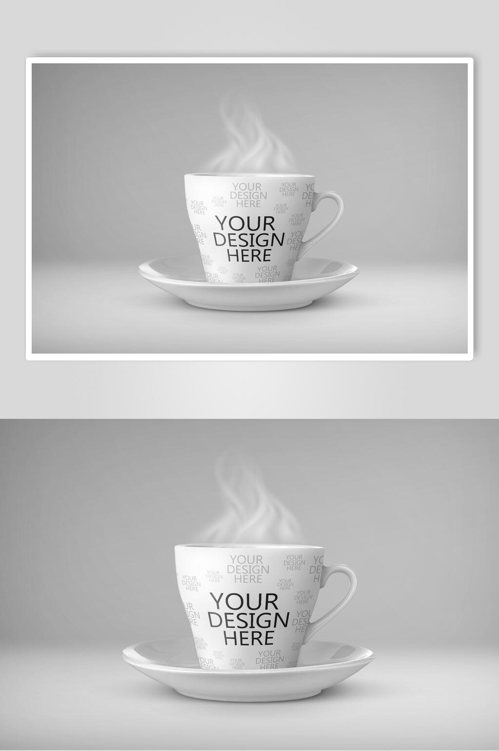 简约高端时尚创业杯子茶壶样机素材