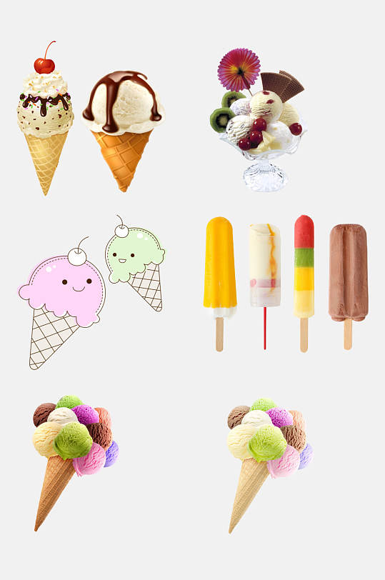 冰淇淋甜筒卡通图片-冰淇淋甜筒卡通素材下载-众图网