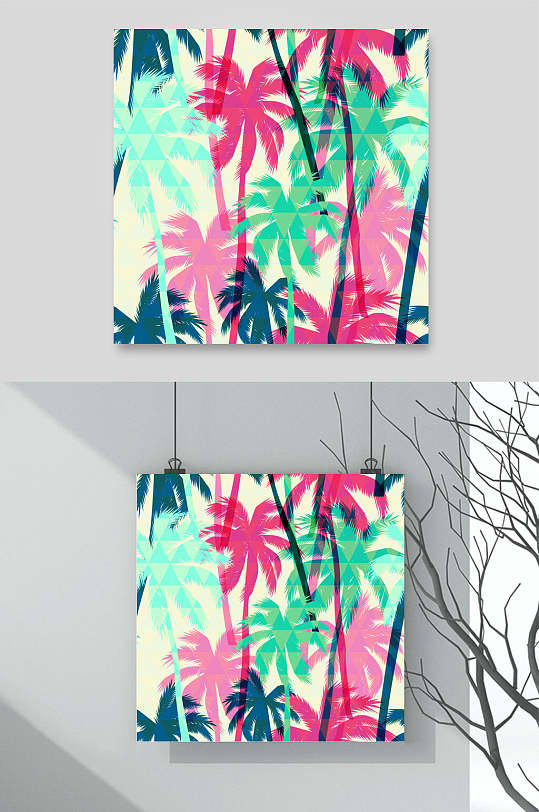 雨林彩绘矢量素材