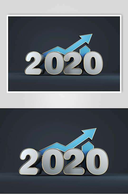 科技感2020年立体字样机