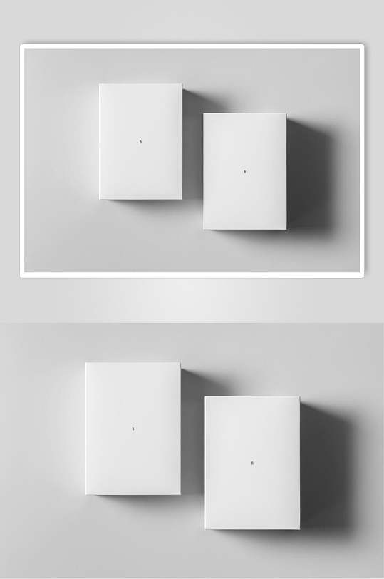 白色竖版盒子样机效果图