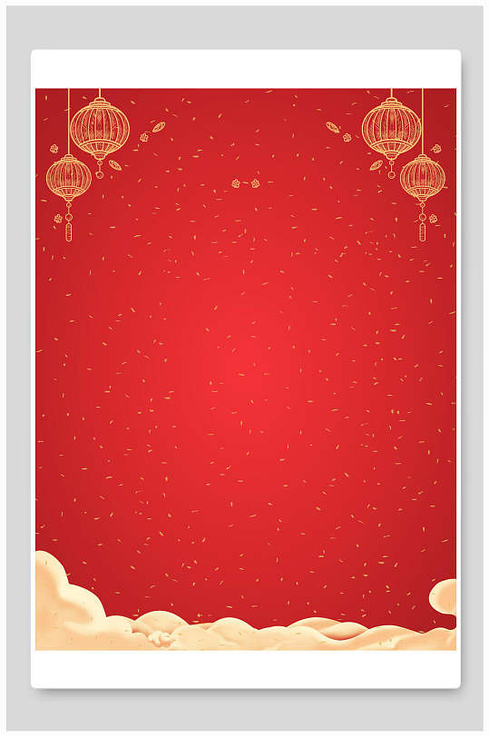渐变手绘创意高端中国风红色背景